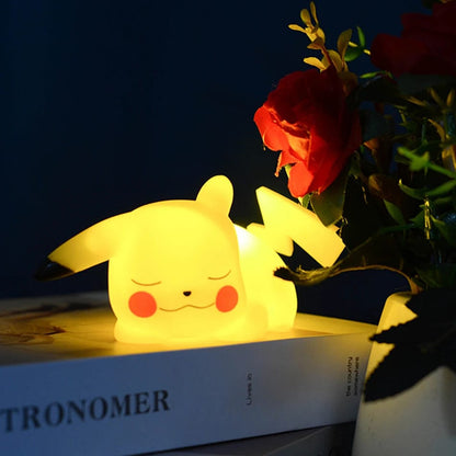 Lámpara Pokemon Pikachu Luz Led Cálida Decoración Niños X1