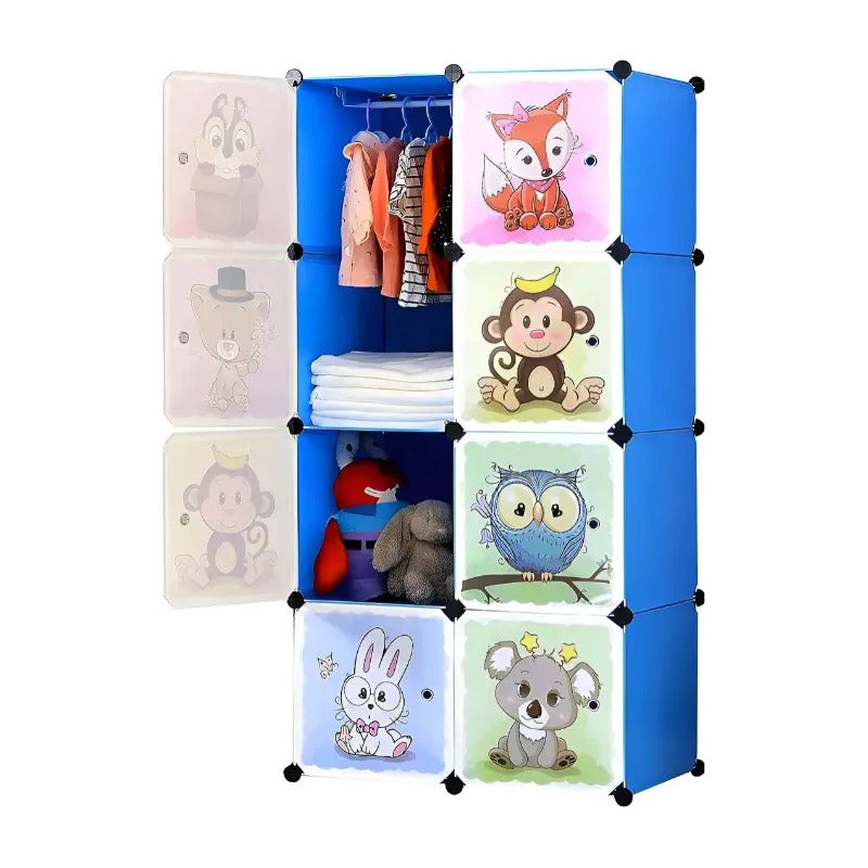 Closet Cajas Organizador Ropa Estante Armario Infantil Niño Azul