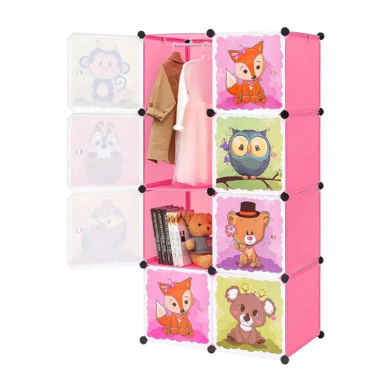 Closet Cajas Organizador Ropa Estante Armario Infantil Niño Rosa