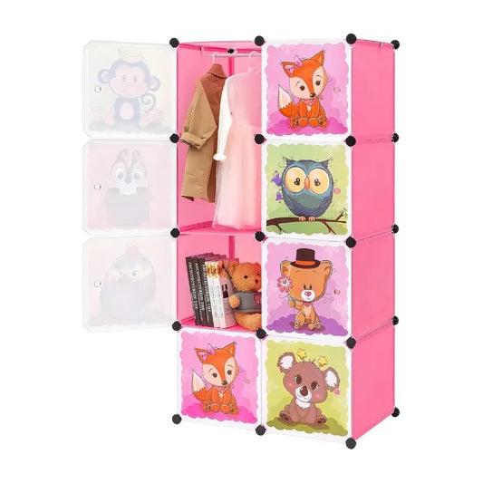 Closet Cajas Organizador Ropa Estante Armario Infantil Niño Rosa