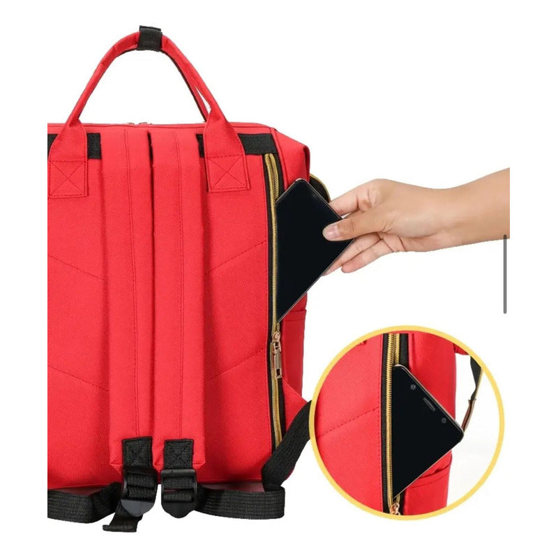 Pañalera Multinfuncional Bebe Mochila Morral Bolso 6 Colores