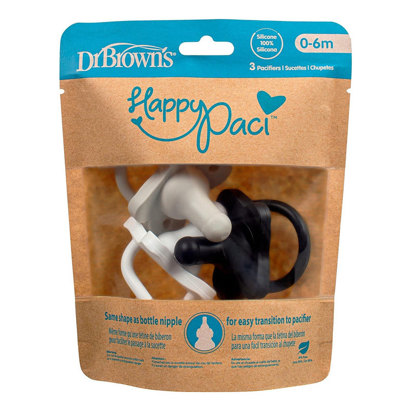 Chupos De Entretencion Dr Browns Silicona Happypaci 0-6m