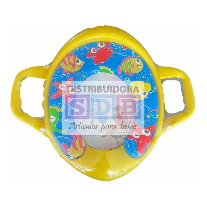 Reductor Adaptador De Inodoro Acolchado Bebe Con Agarraderas