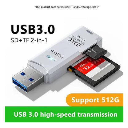 Lector Tarjeta Memoria Multifuncional Pc Usb Tf + Sd