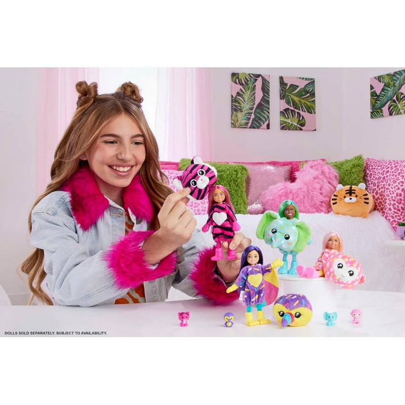 Muñeca Barbie Chelsea Cutie Reveal Jungle Series Elefante