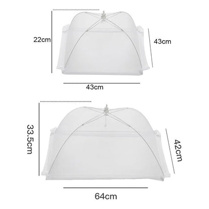 Mosquitero Cubre Tapa Platos Mesa Comida Camping Picnic Blanco