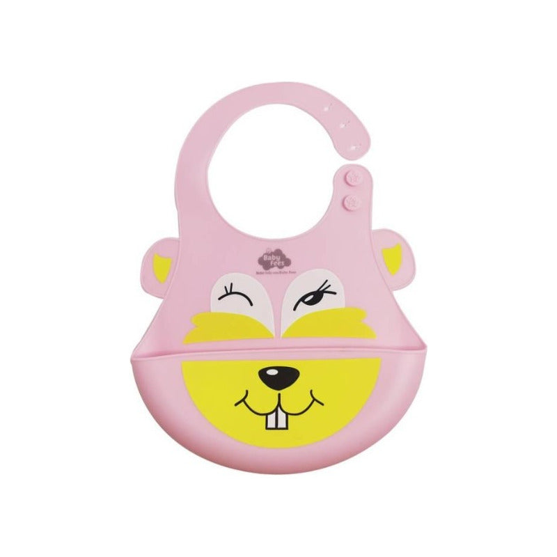 Babero Silicona 100% Impermeable Con Bolsillo Fácil Limpieza