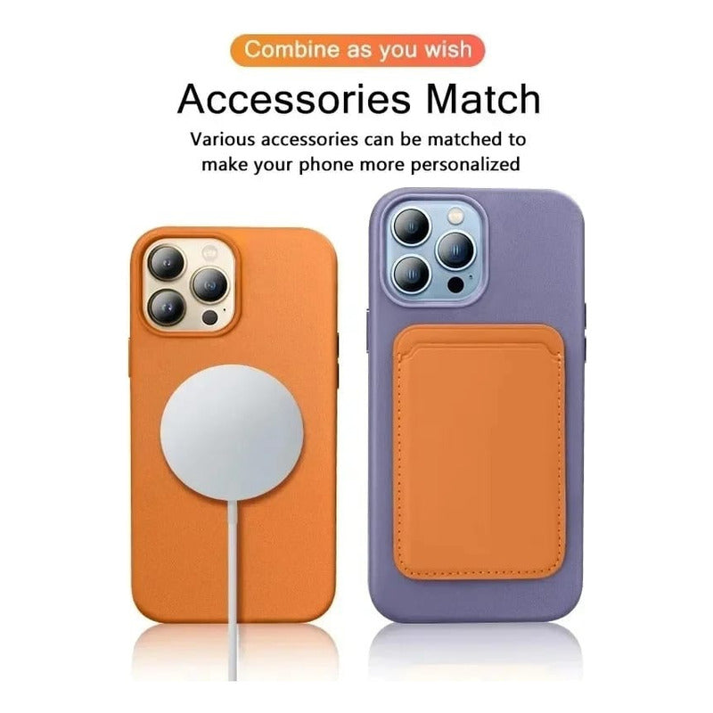 Case Funda Estuche Cuero Negro iPhone 16 Pro Max Super Proteccion Camara