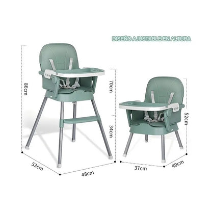 Silla Comedor Bebe Alta Plegable Portatil 3 En 1 Alturas