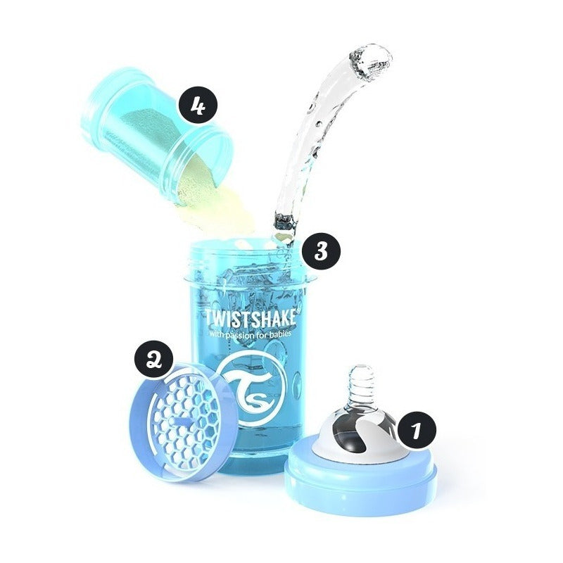 Tetero Biberon Twistshake Anticolicos 6oz 180 Ml Blanco