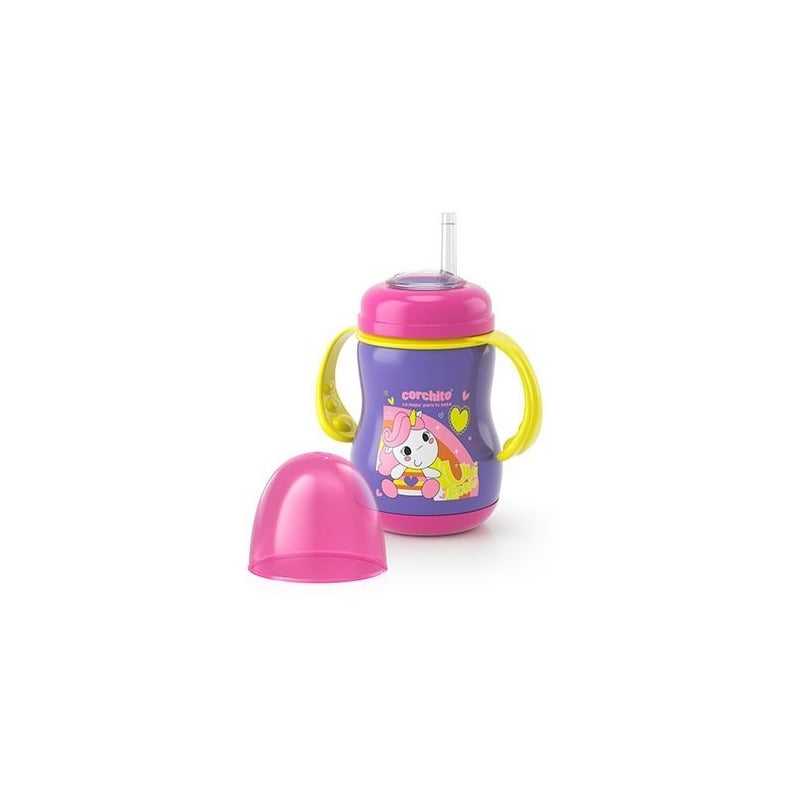 Vaso Entrenador Pitillo Para Niño Niña Corchito 12m+ Sin Bpa
