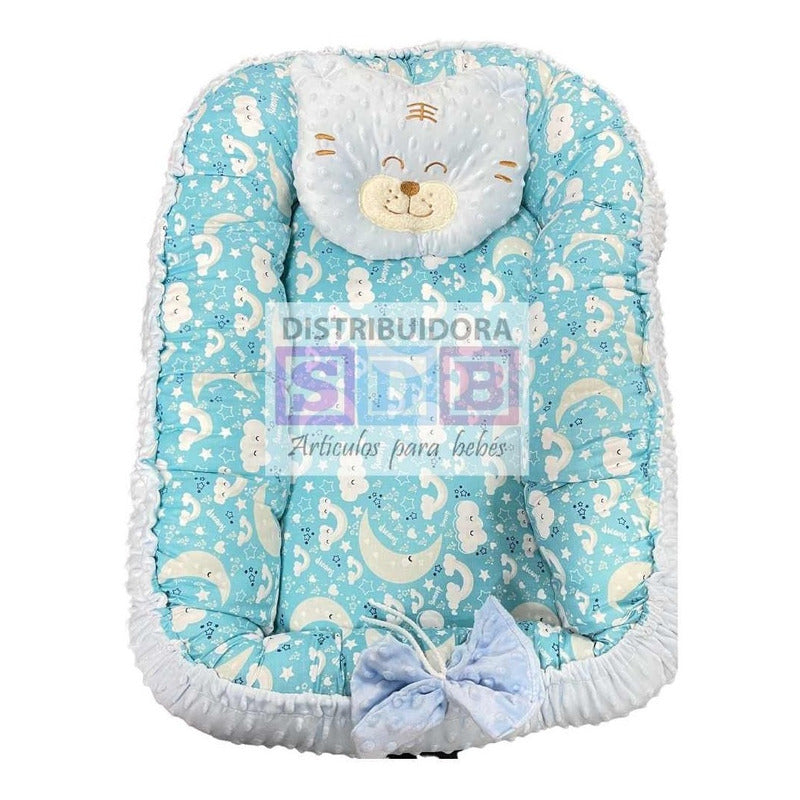Cojín Nido De Bebé Algodón Estampado Antialérgico Acolchado