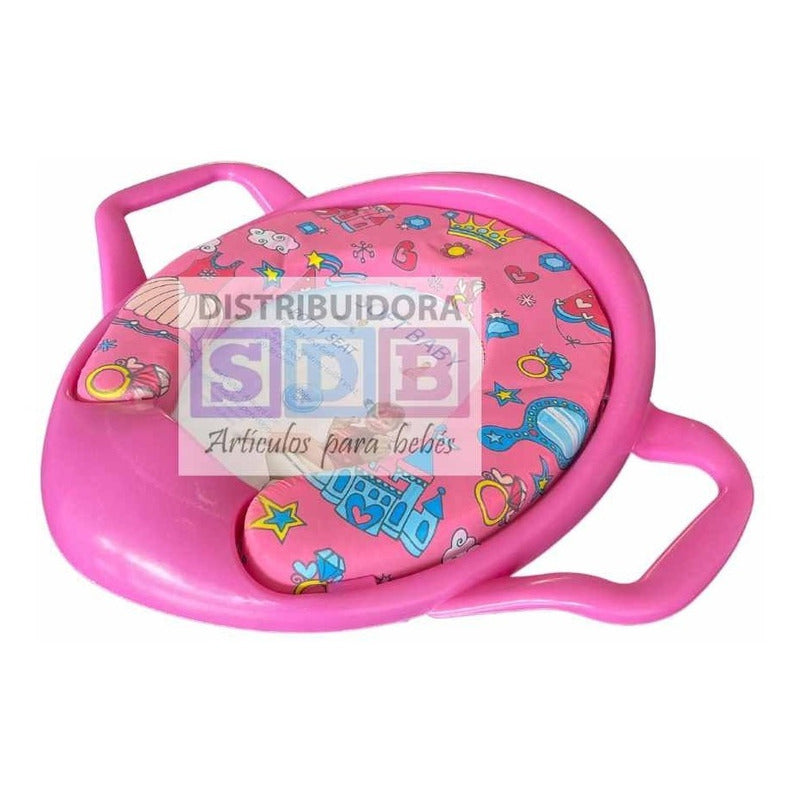 Reductor Adaptador De Inodoro Acolchado Bebe Con Agarraderas