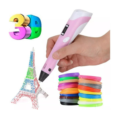 Lápiz 3d Pen Boligrafo Impresión 3d Dibujo + 3 Filamentos