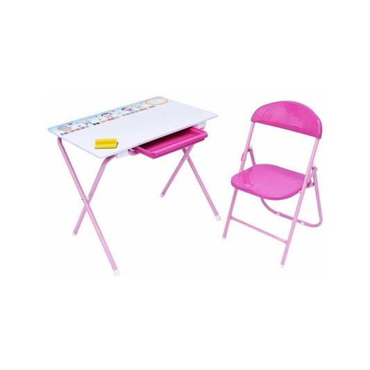 Set Kinder Garden Tablero + Escritorio + Silla Rosado