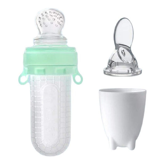 Tetero Biberon Cuchara Para Bebe Punta De Silicona 2 En 1