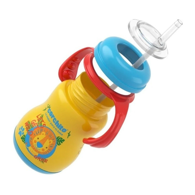 Vaso Entrenador Pitillo Para Niño Niña Corchito 12m+ Sin Bpa
