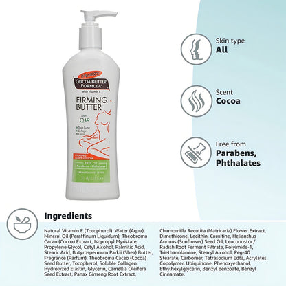 Cocoa Butter Palmers Firming Q10 Plus - - mL a $174