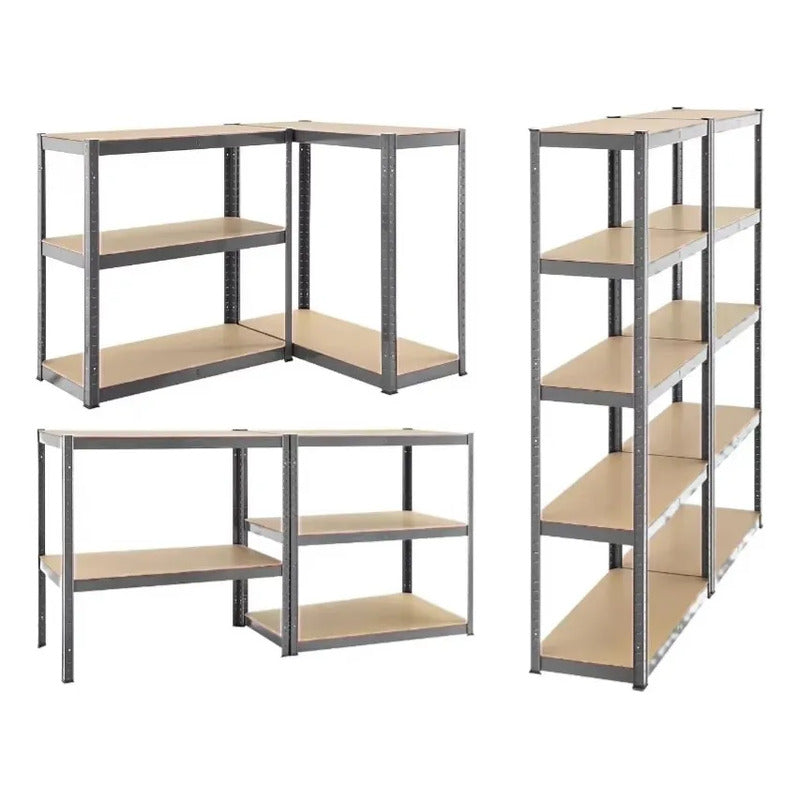 Estante Organizador Metalico Estanteria 5 Niveles Resistente Plateado
