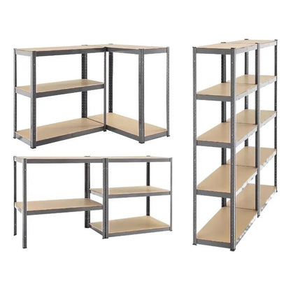 Estante Organizador Metalico Estanteria 5 Niveles Resistente Plateado