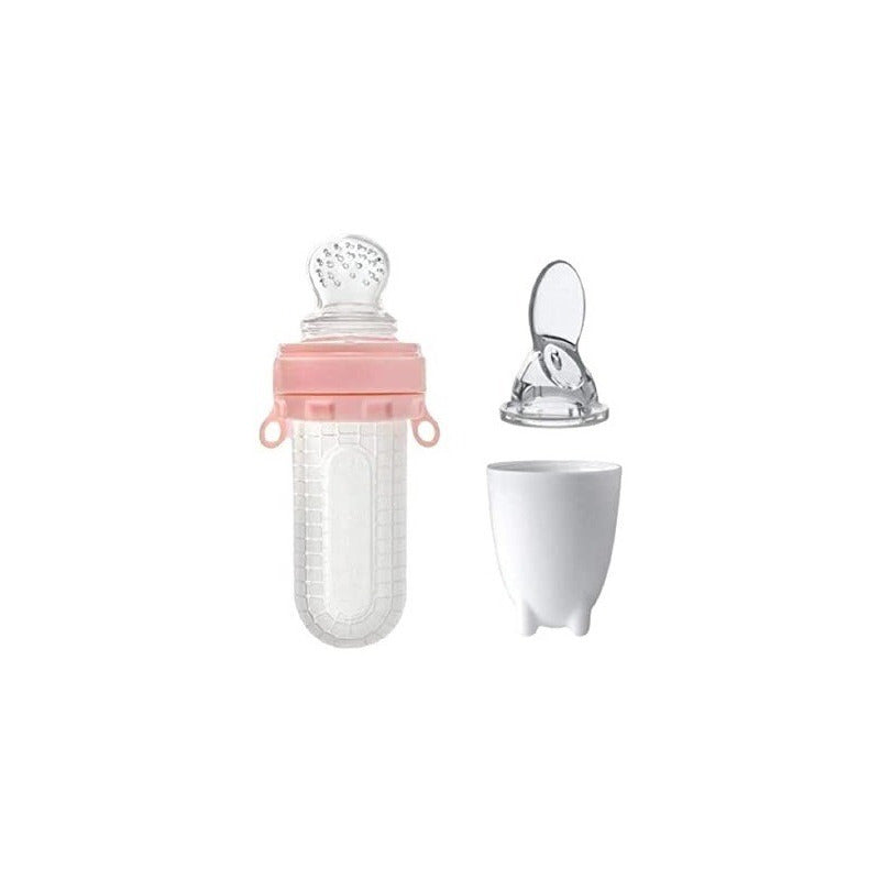 Tetero Biberon Cuchara Para Bebe Punta De Silicona 2 En 1