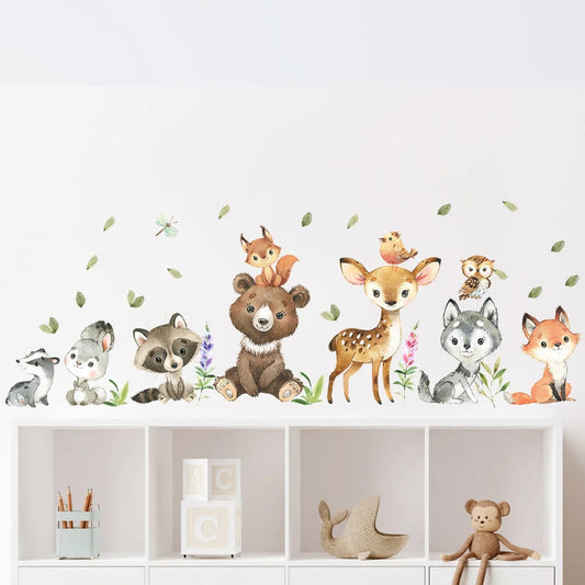 Sticker Vinil Decorativos Adhesivo Infantil Bebe Animalitos
