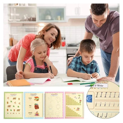 Cuaderno Dibujo Caligrafía Niños Mejora Escritura + Esfero
