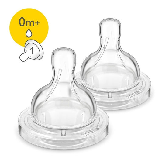 Chupos Tetinas Teteros Avent Classic Flujo Recien Nacidos X2