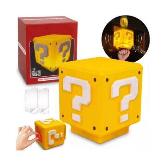 Lámpara De Mesa Mario Bros Cubo Luz Nocturna Led Para Niños