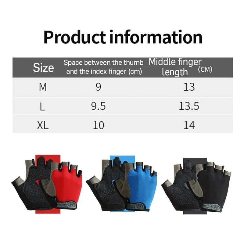 Guantes Gimnasio Bicicleta Antiresvalantes Ejercicio Gym