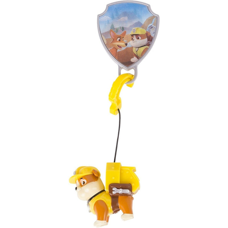 Paw Patrol Figura Con Placa Animada Gancho Motorizado Rubble