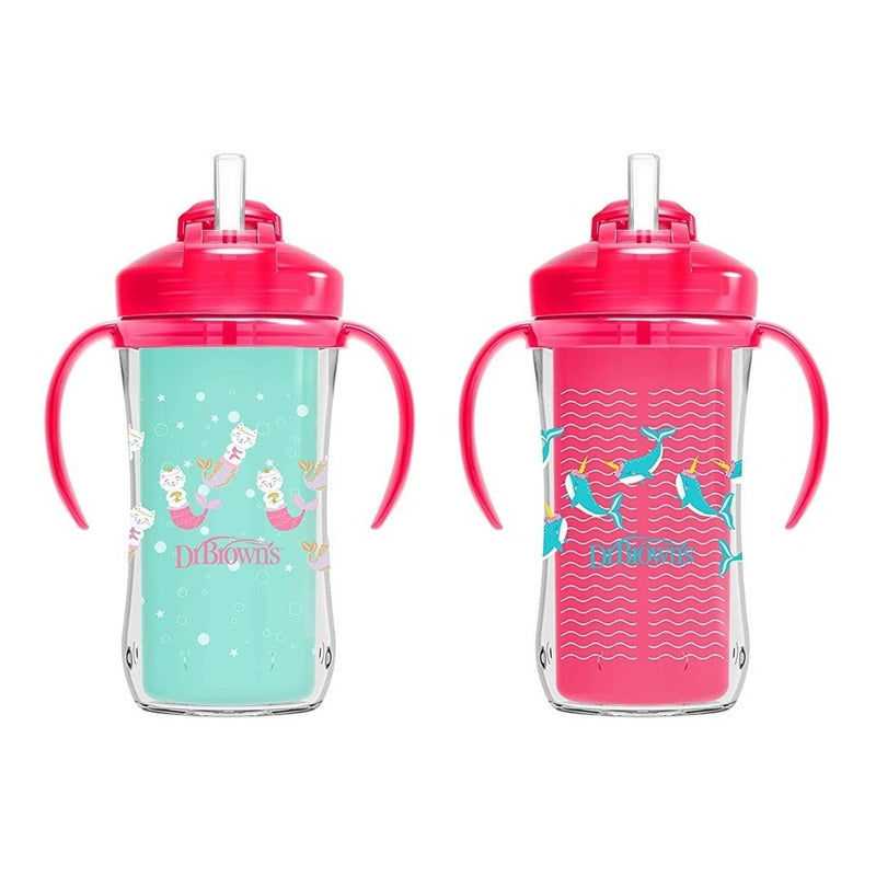 Vaso Pitillo Entrenador Térmico Antiderrame Dr Brown 10oz