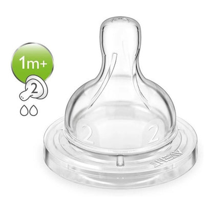 Chupos Tetinas Teteros Avent Classic Flujo Lento 1m+ X2