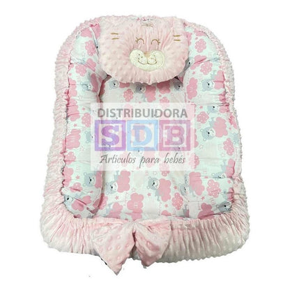 Cojín Nido De Bebé Algodón Estampado Antialérgico Acolchado