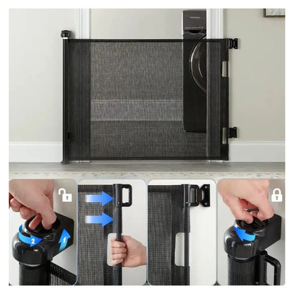Puerta Retráctil Seguridad Bebés Mascotas Fácil Instalación
