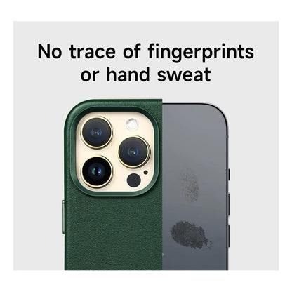 Case Funda Estuche Cuero Negro iPhone 16 Pro Max Super Proteccion Camara