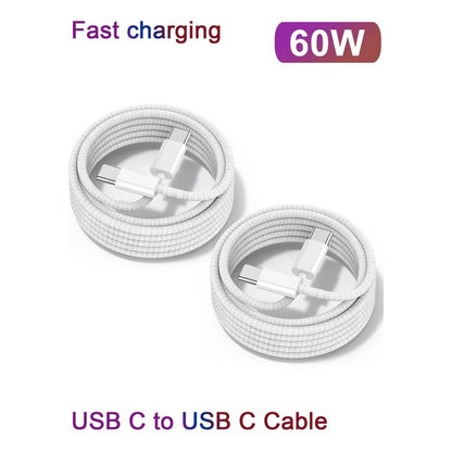 Cable Cargador Usb C Carga Rapida 60w Pd 2mts Resistente