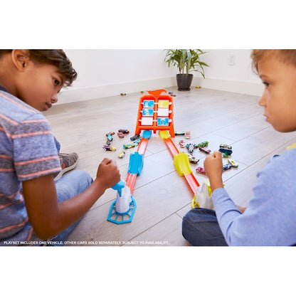 Pista Auto Hot Wheels Reto De Lanzamiento Campeón De Choques