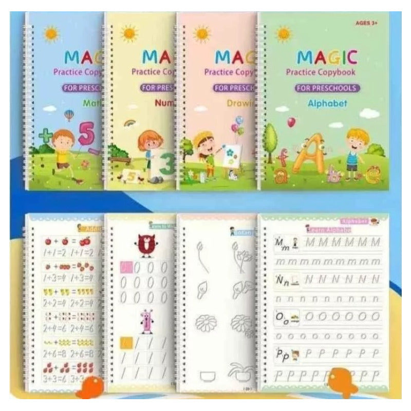 Cuadernos Mágicos Reutilizables Aprender Escribir Caligrafía