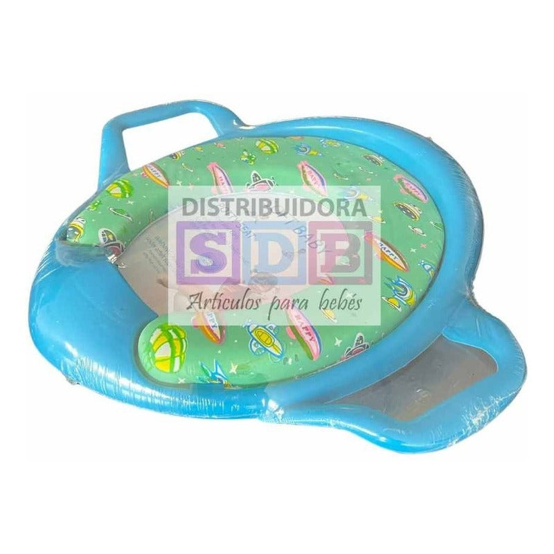 Reductor Adaptador De Inodoro Acolchado Bebe Con Agarraderas