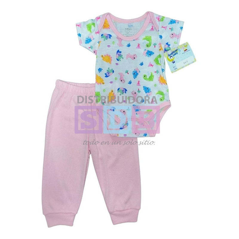 Conjunto Bodys + Pantalón Mameluco Para Bebe Varios Colores