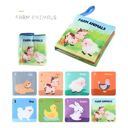 Libro Sensorial Estimulación Temprana Bebe Texturas Animales