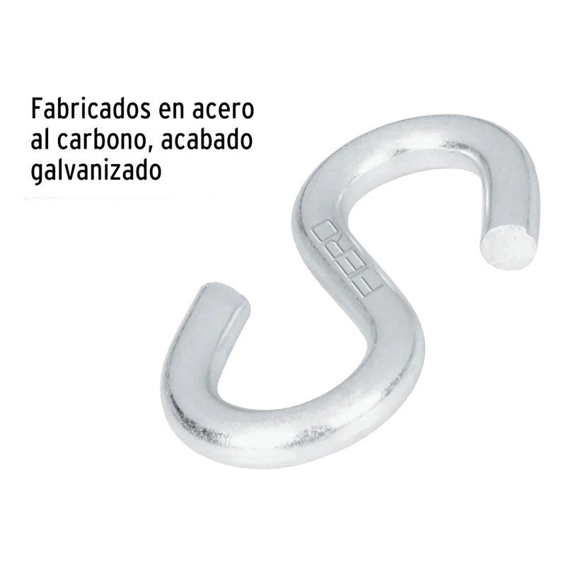 Gancho S Diámetro 5/16 8mm 75 Kg Acero Al Carbono