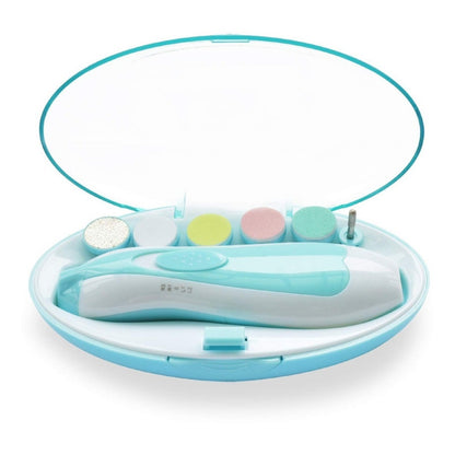 Cortauñas Eléctrico Para Bebe Lima De Uñas 6 Cabezales + Luz
