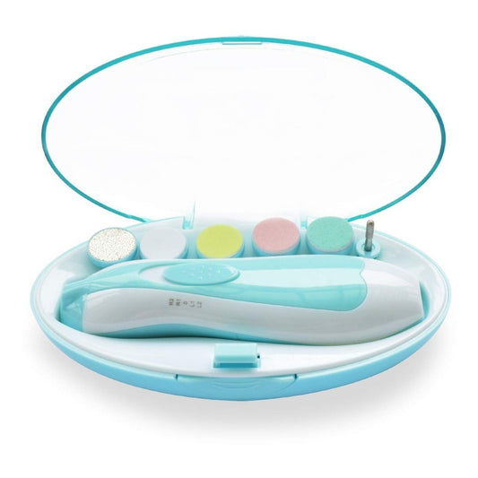 Cortauñas Eléctrico Para Bebe Lima De Uñas 6 Cabezales + Luz