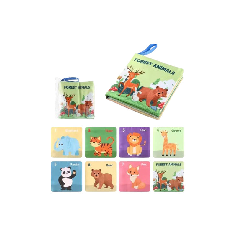 Libro Sensorial Estimulación Temprana Bebe Texturas Animales