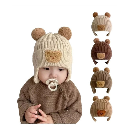 Gorro Gorrito Termico Osito Para Bebe Tapa Orejas