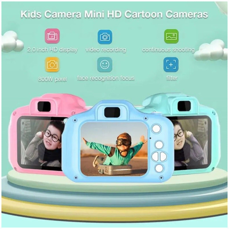 Mini Cámara Digital Infantil Para Niños Niñas Fotos Videos