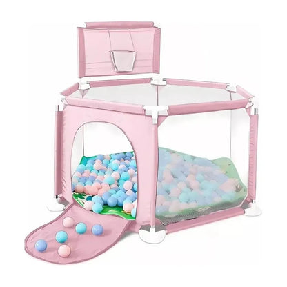 Corral Corralito Juego Bebe Niños Con Mat Alfombra Piscina