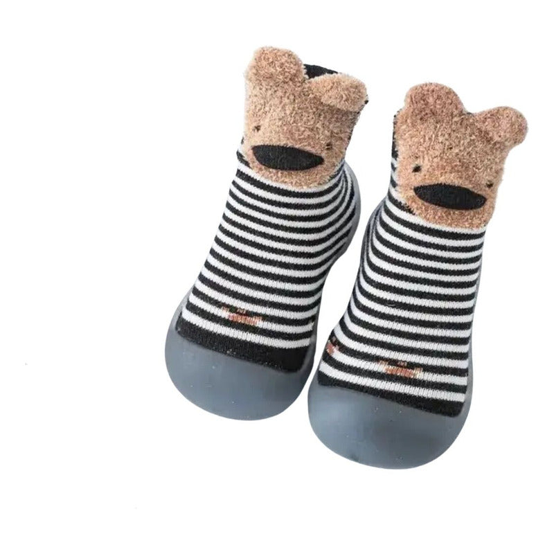 Zapatos Media Suela Silicona Antideslizante Bebes Y Niños